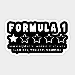 Super Max Max Has Ruined Racing Sticker